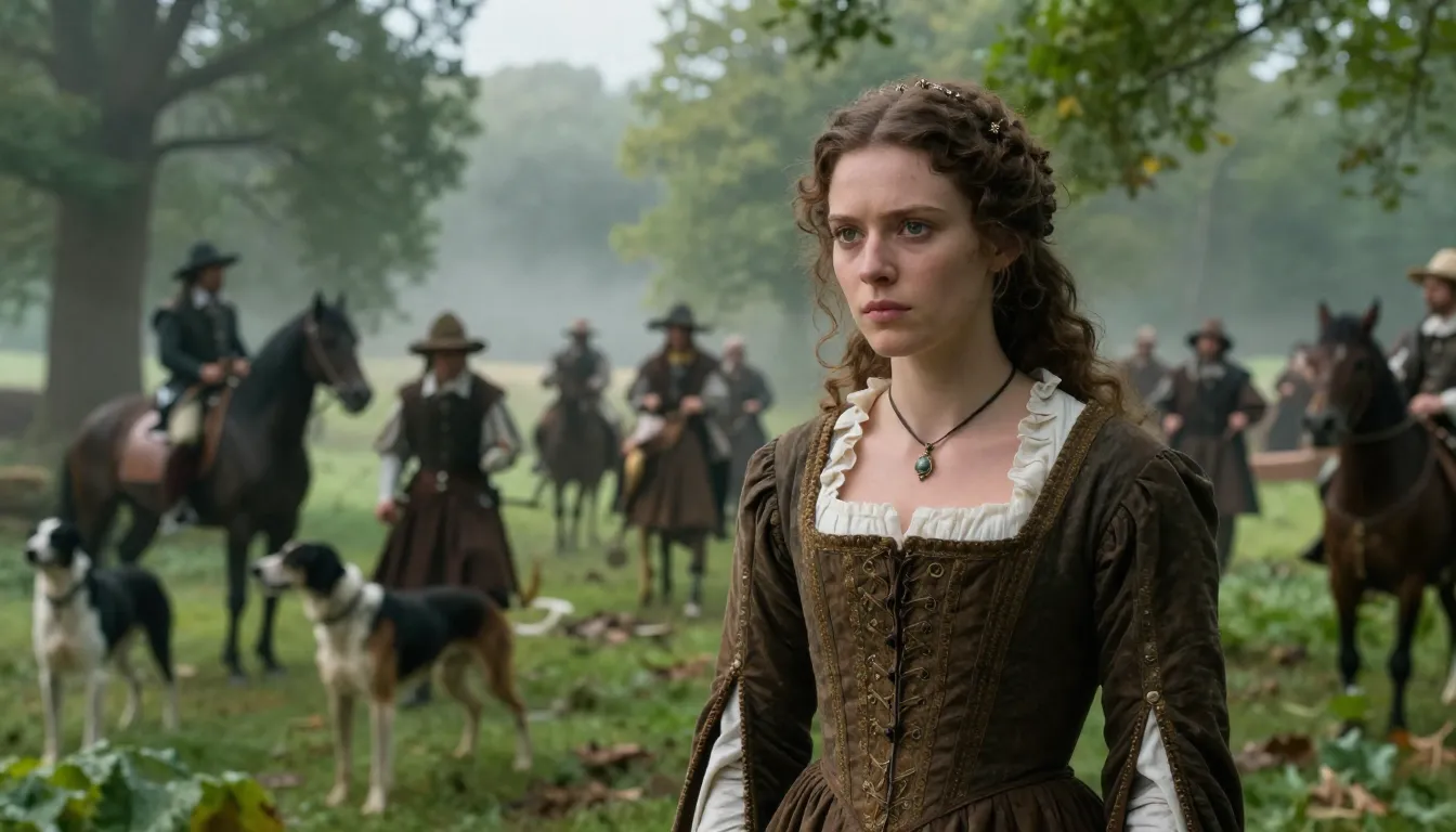 Cinematic shot of a 16th century French countryside, a beaut...