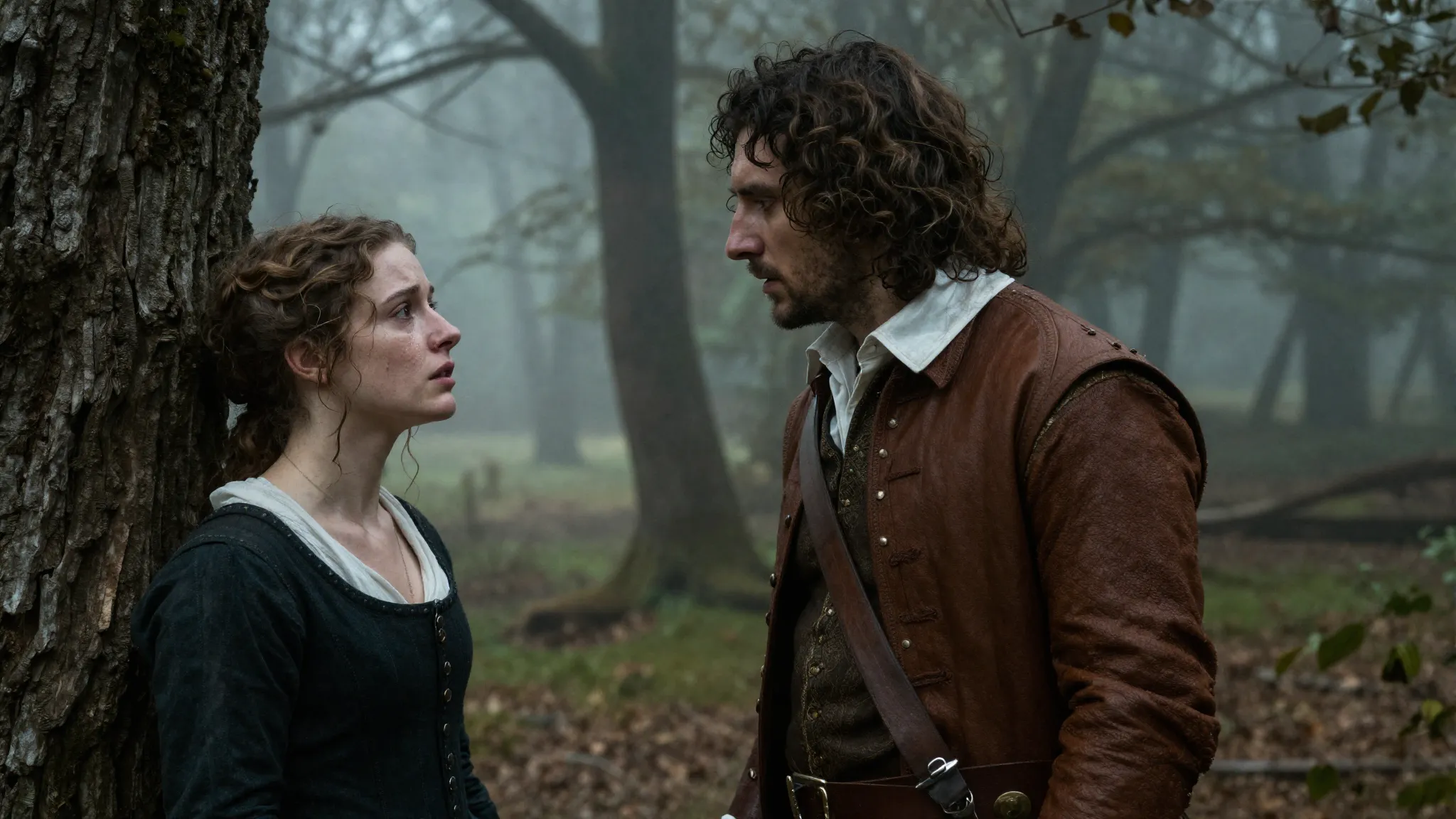 A dramatic 16th-century French forest scene. A beautiful you...