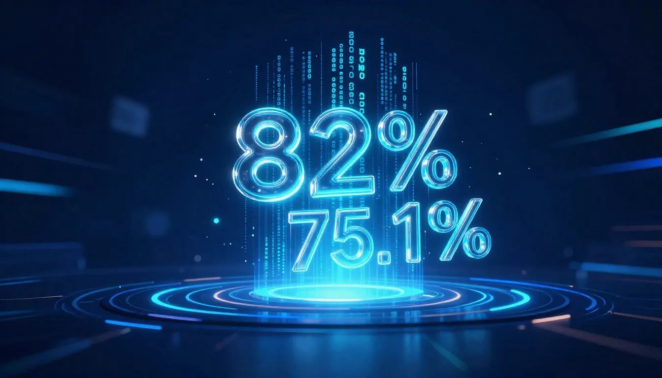 Futuristic digital presentation slide, high-tech aesthetic, ...