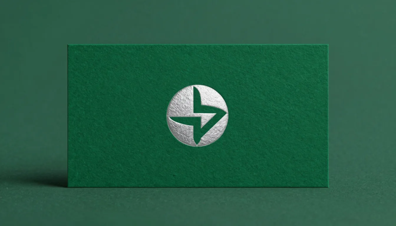 Front side of a professional business card, minimalist corpo...