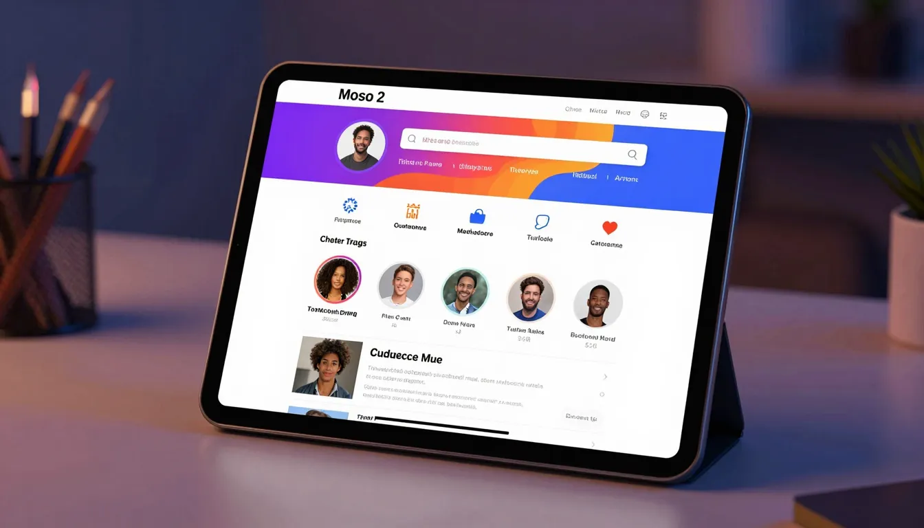 A digital artist's desk with a tablet and a glowing screen s...