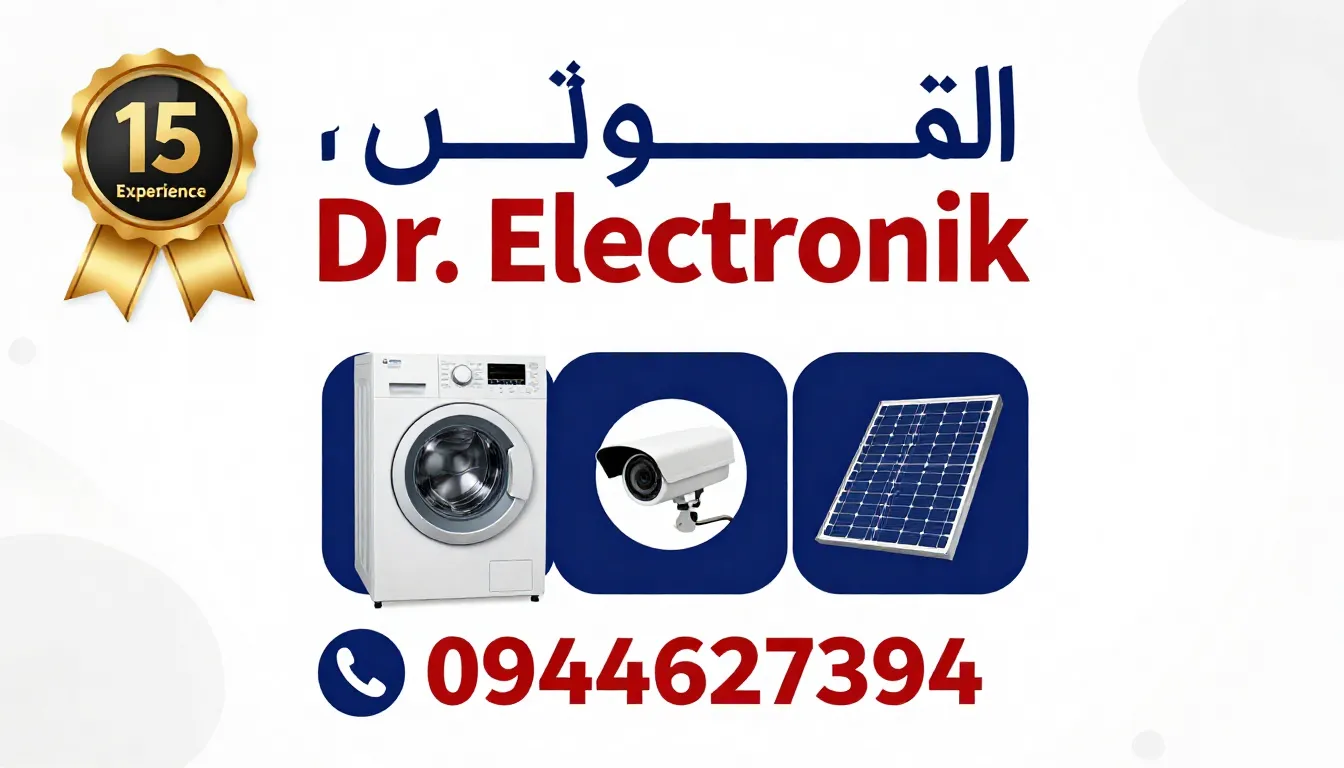 Professional advertising flyer for 'Dr. Electronik'. Modern ...