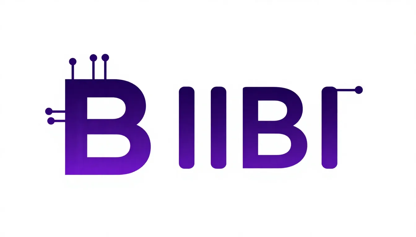Minimalist vector logo for a tech platform named 'BIBI', sty...
