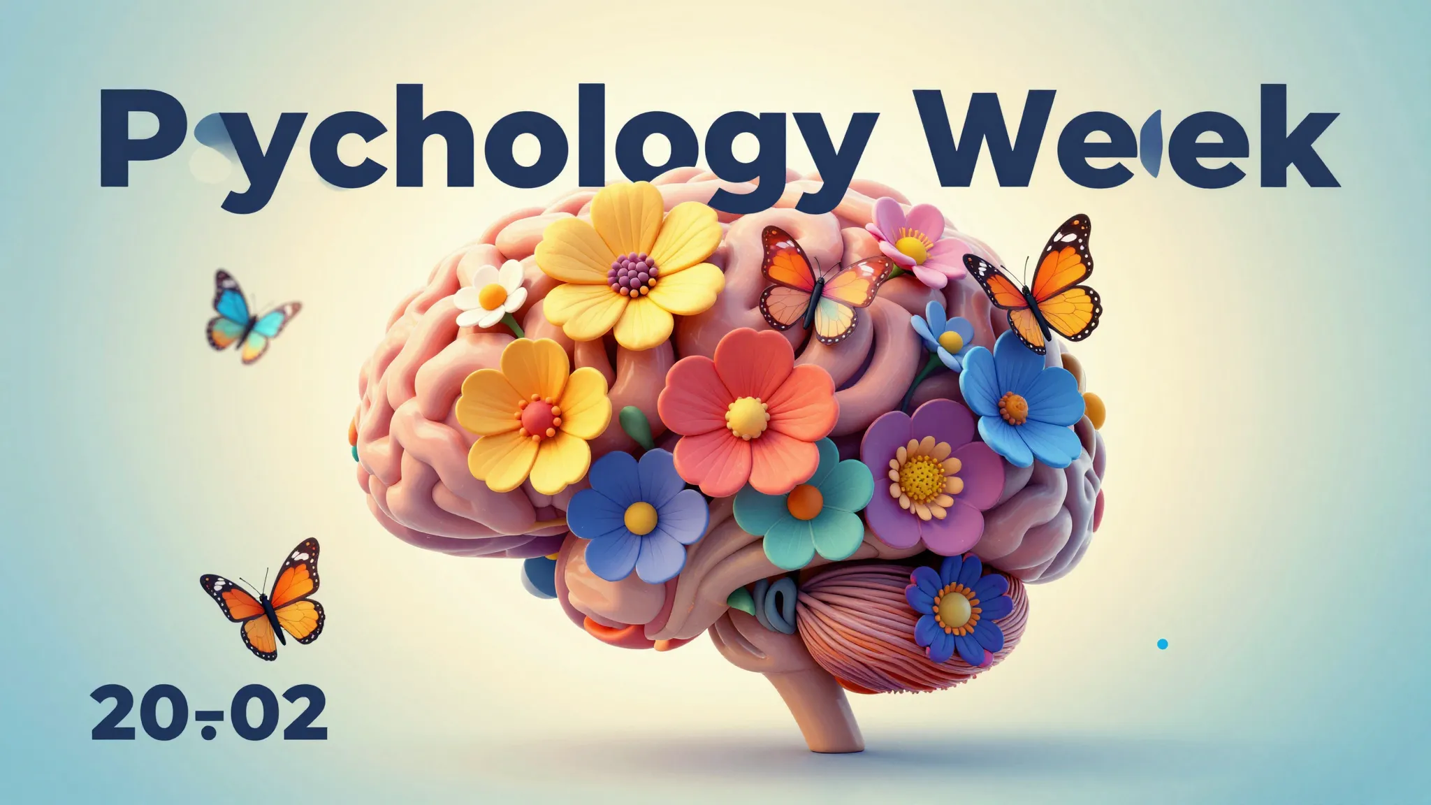 Vertical poster design for Psychology Week. Abstract colorfu...