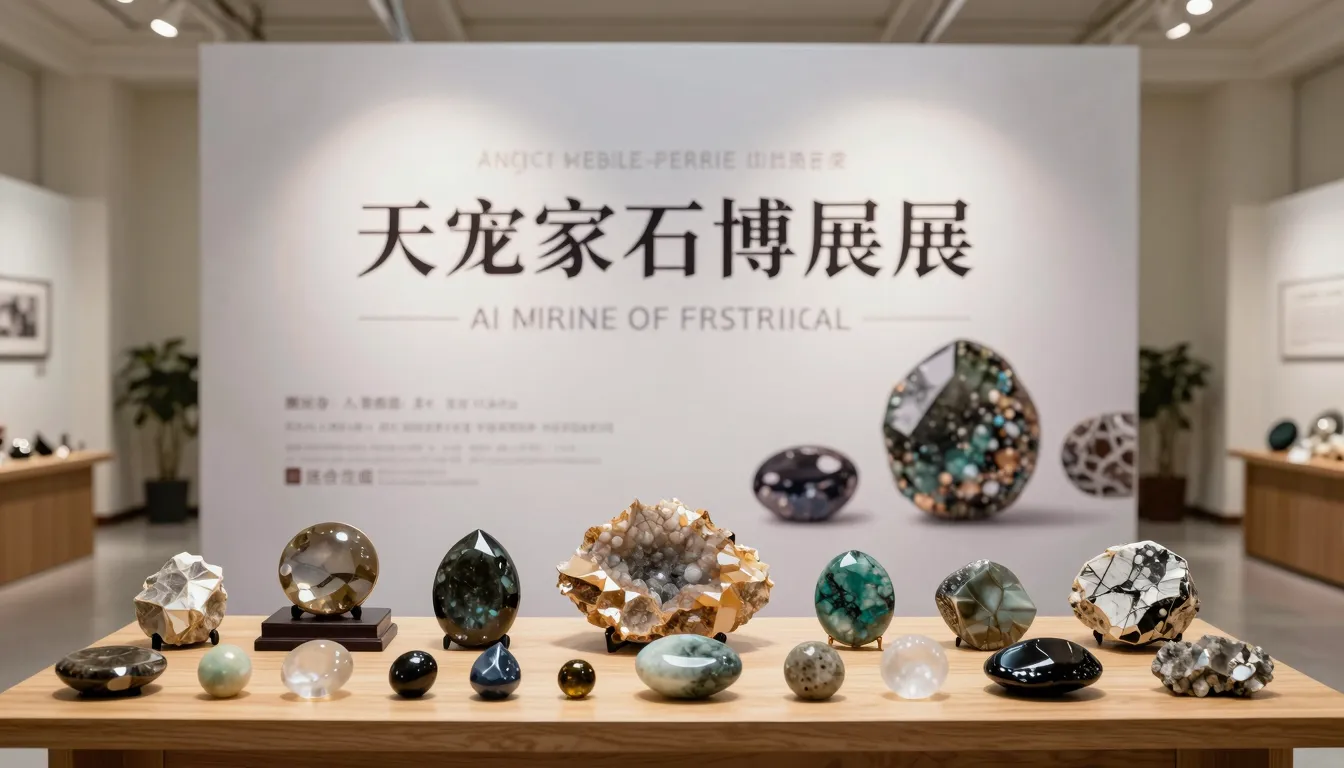 A professional exhibition poster background. A collection of...
