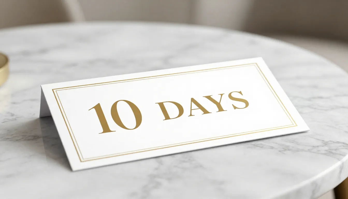 A high-quality mockup of a gift certificate on a marble surf...