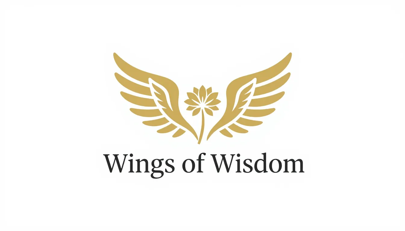 Elegant logo for a women's club named Wings of Wisdom, minim...