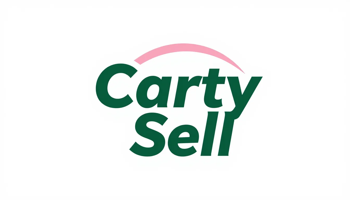Minimalist logo design for 'Carty Sell' brand, sports aesthe...