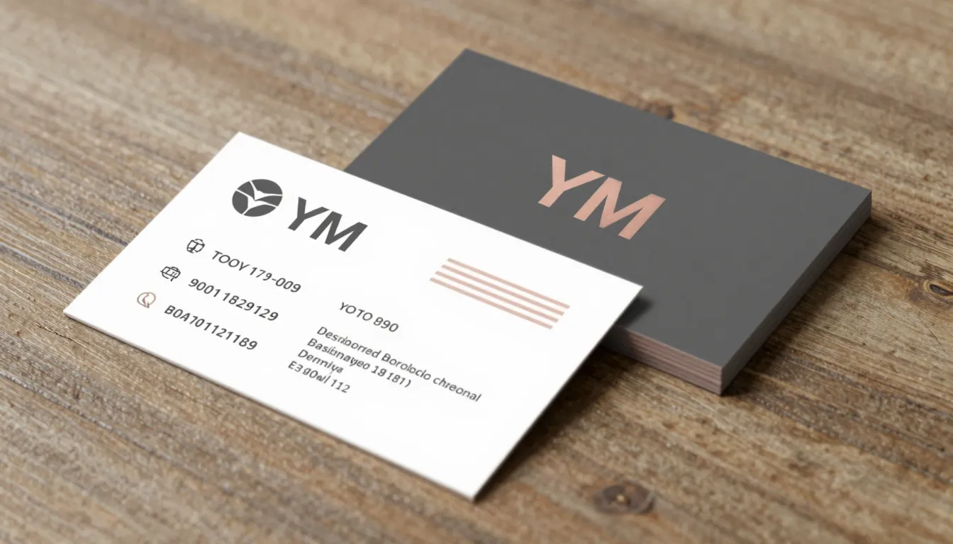 Modern business card design, back side, clean layout, minima...