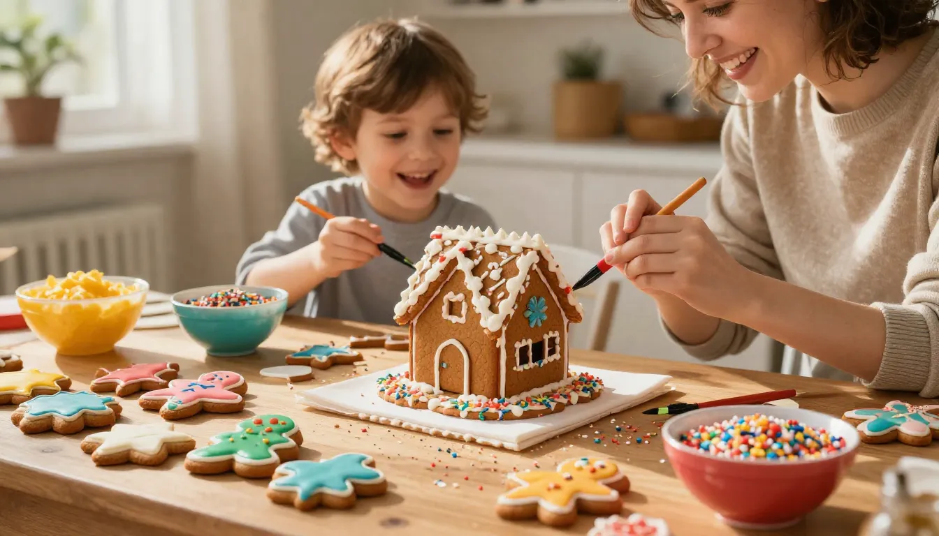 A bright and inviting flyer background featuring a wooden ta...