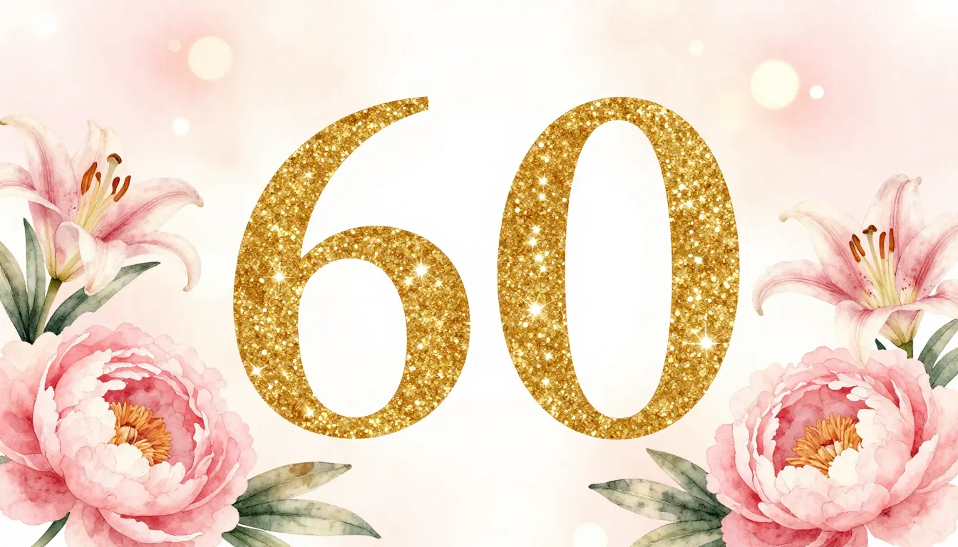 Watercolor style. Elegant festive background with the number...