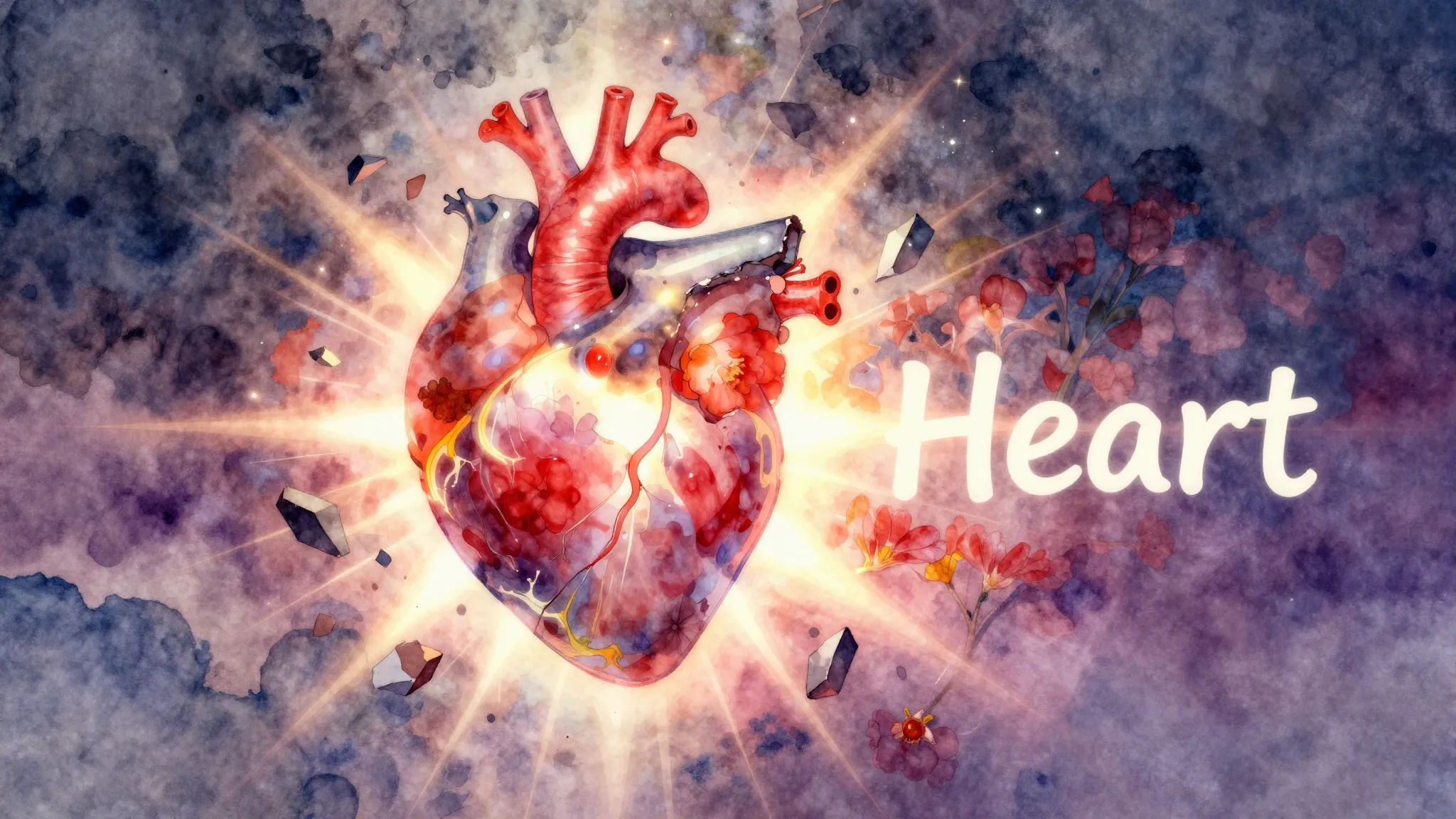 Vibrant watercolor style. Alternative album cover: "Atomic H...