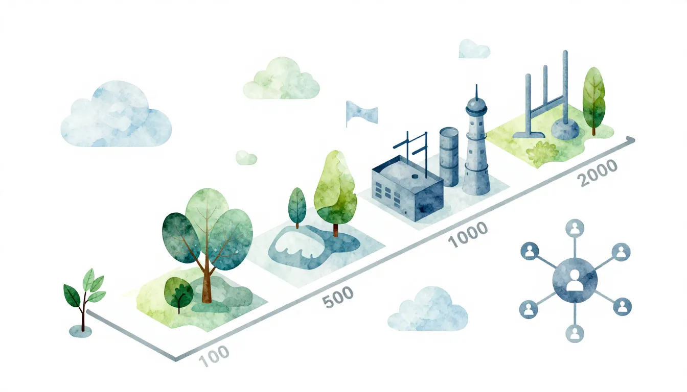 Watercolor style. Isometric infographic elements, a timeline...