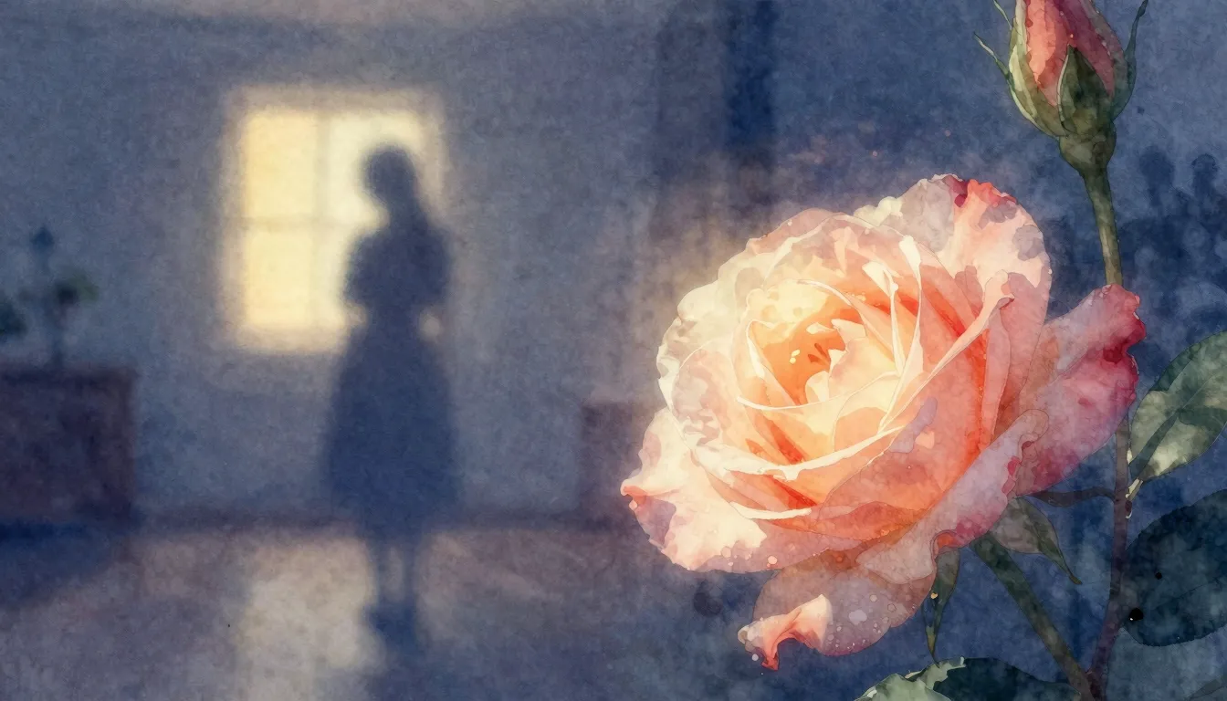Vibrant watercolor style. Romantic, melancholic, ethereal al...