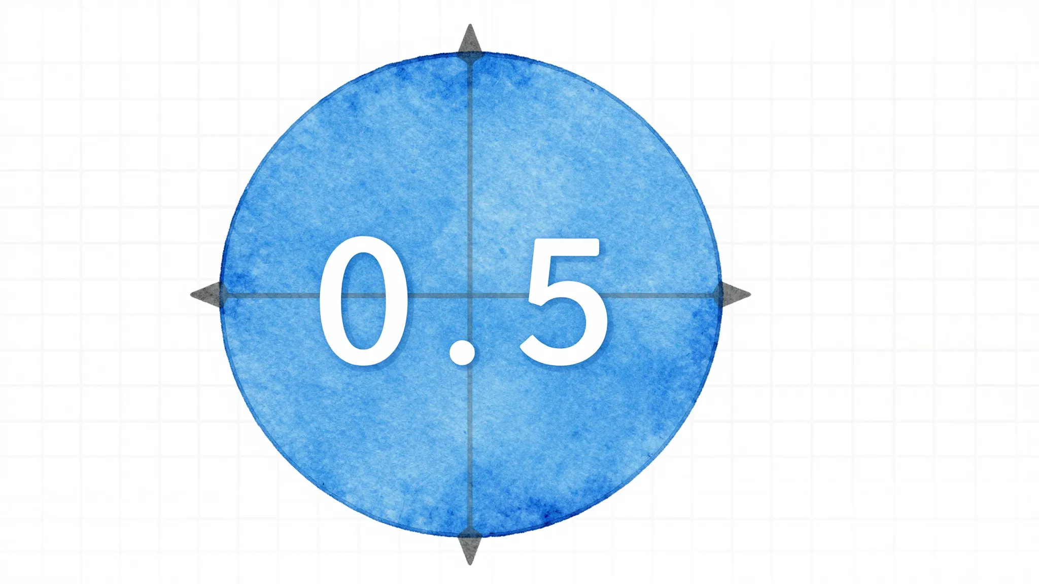Watercolor style. A bright blue circular icon on a white gri...