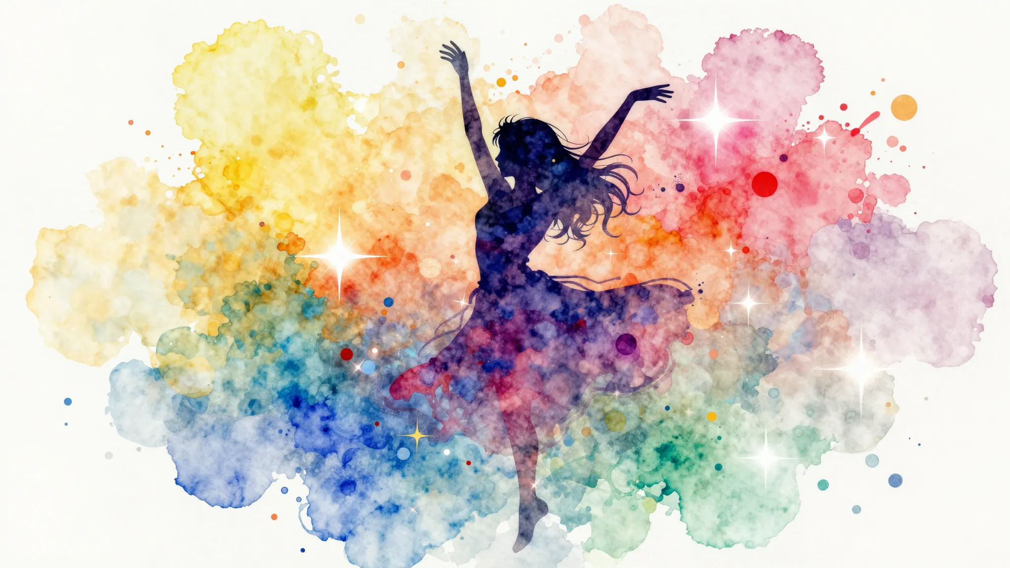 Watercolor style. A bright abstract background with colorful...