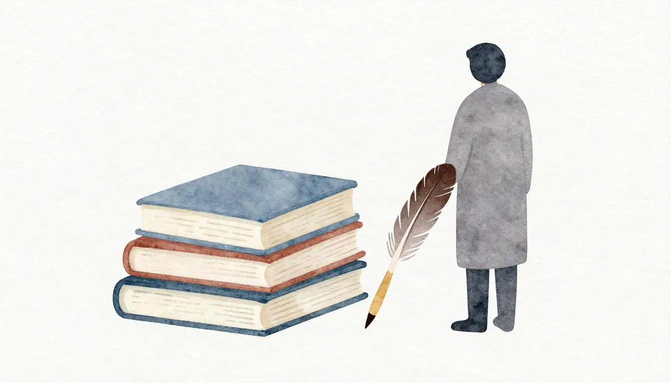 Watercolor style. Minimalist illustration of a stack of book...