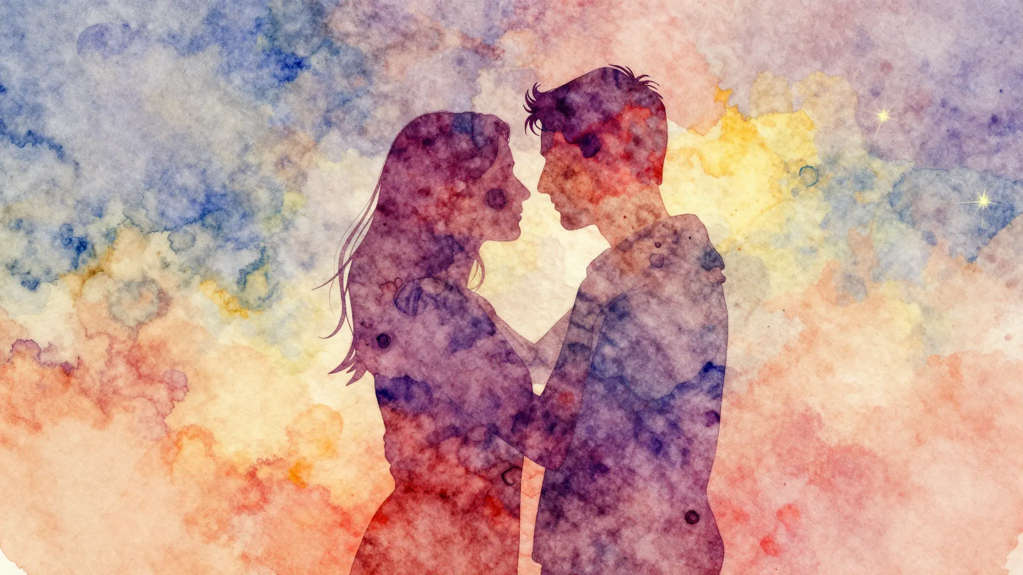 Vibrant watercolor style. Rock album cover. Abstract, emotio...