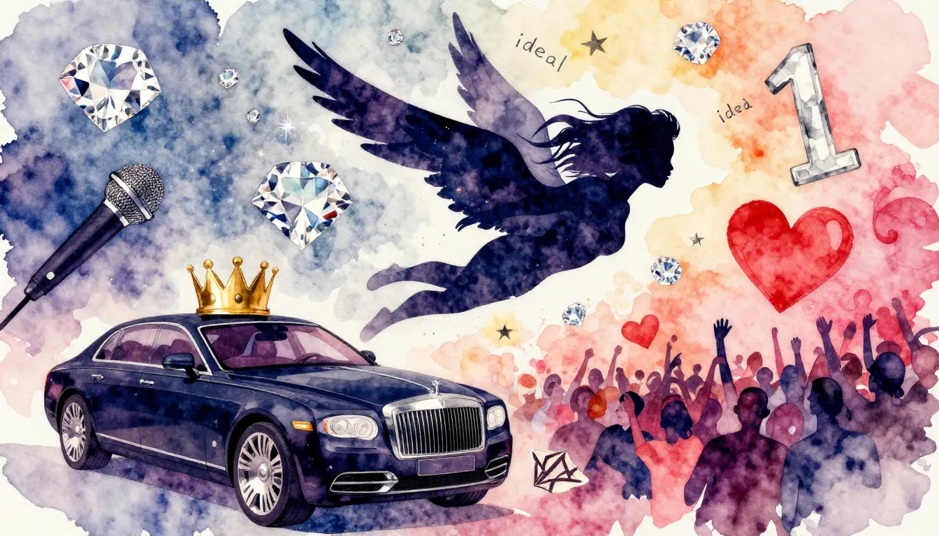 Vibrant watercolor style. Hip-hop album cover, vibrant, cele...