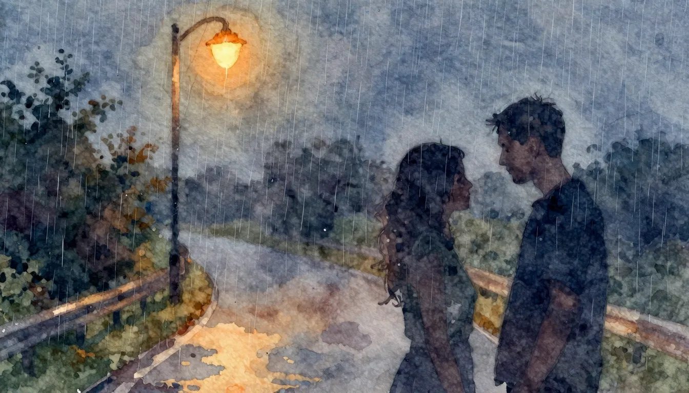 Vibrant watercolor style. "Album cover for a mellow, introsp...