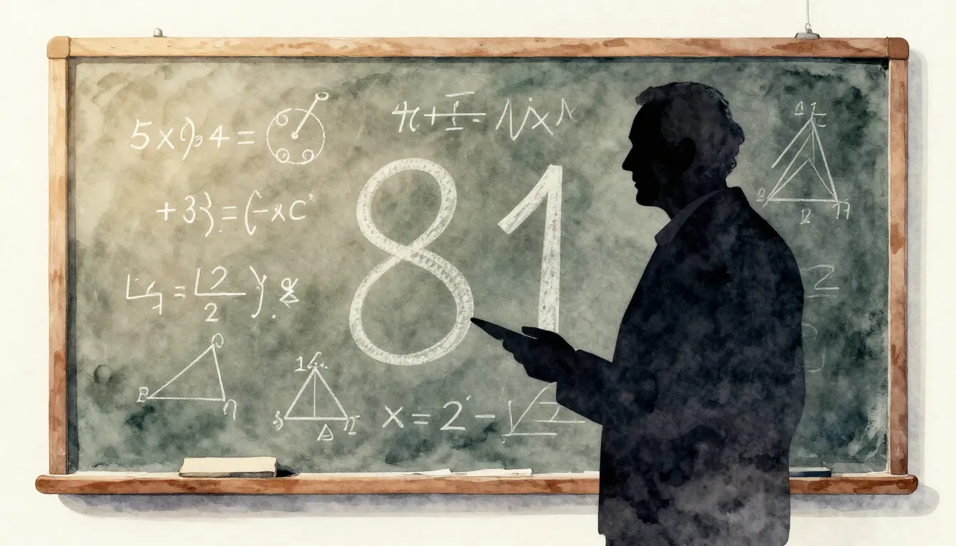 Watercolor style. Silhouette of an elderly teacher standing ...