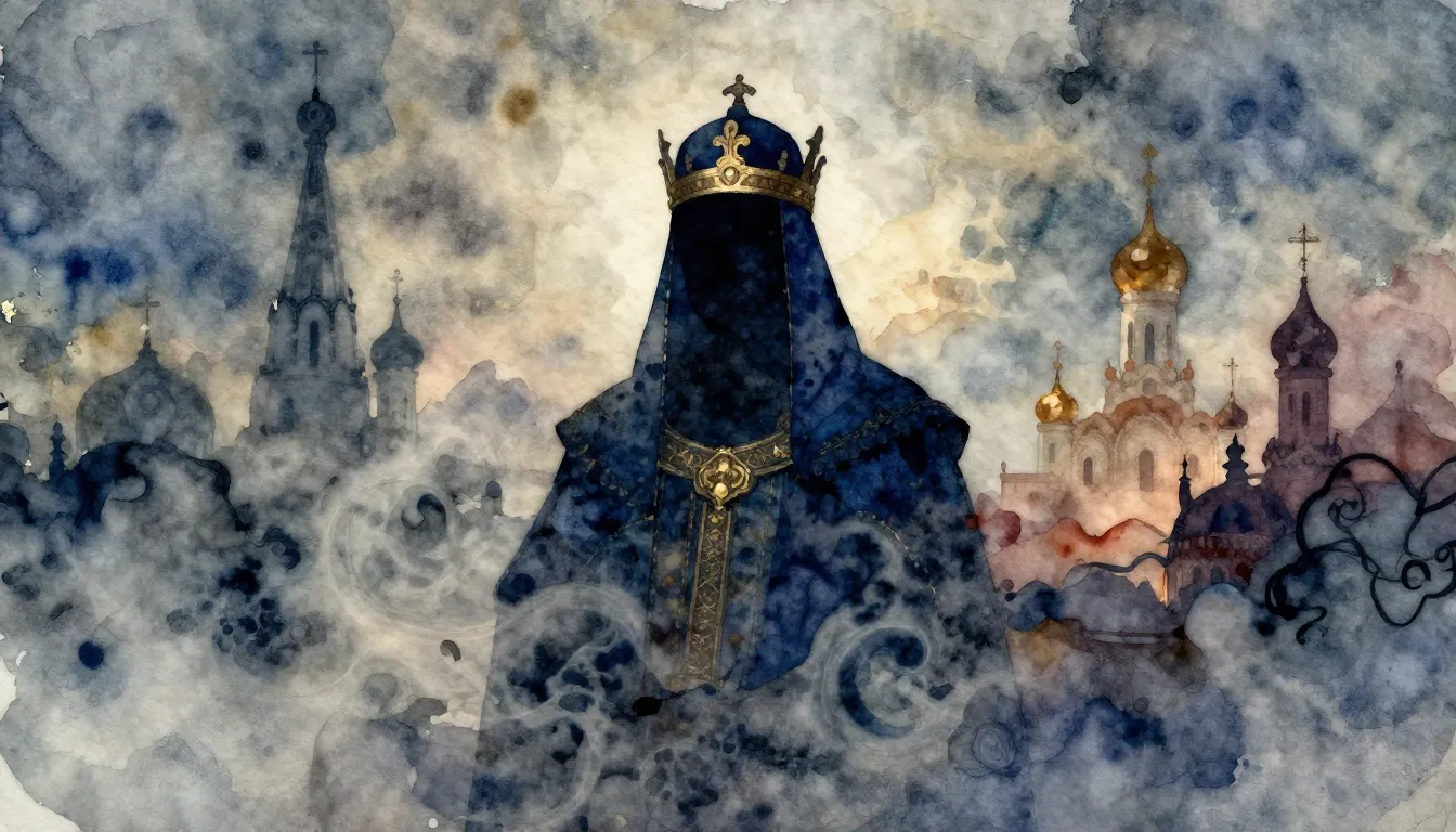 Vibrant watercolor style. Folk song album cover. A stylized,...