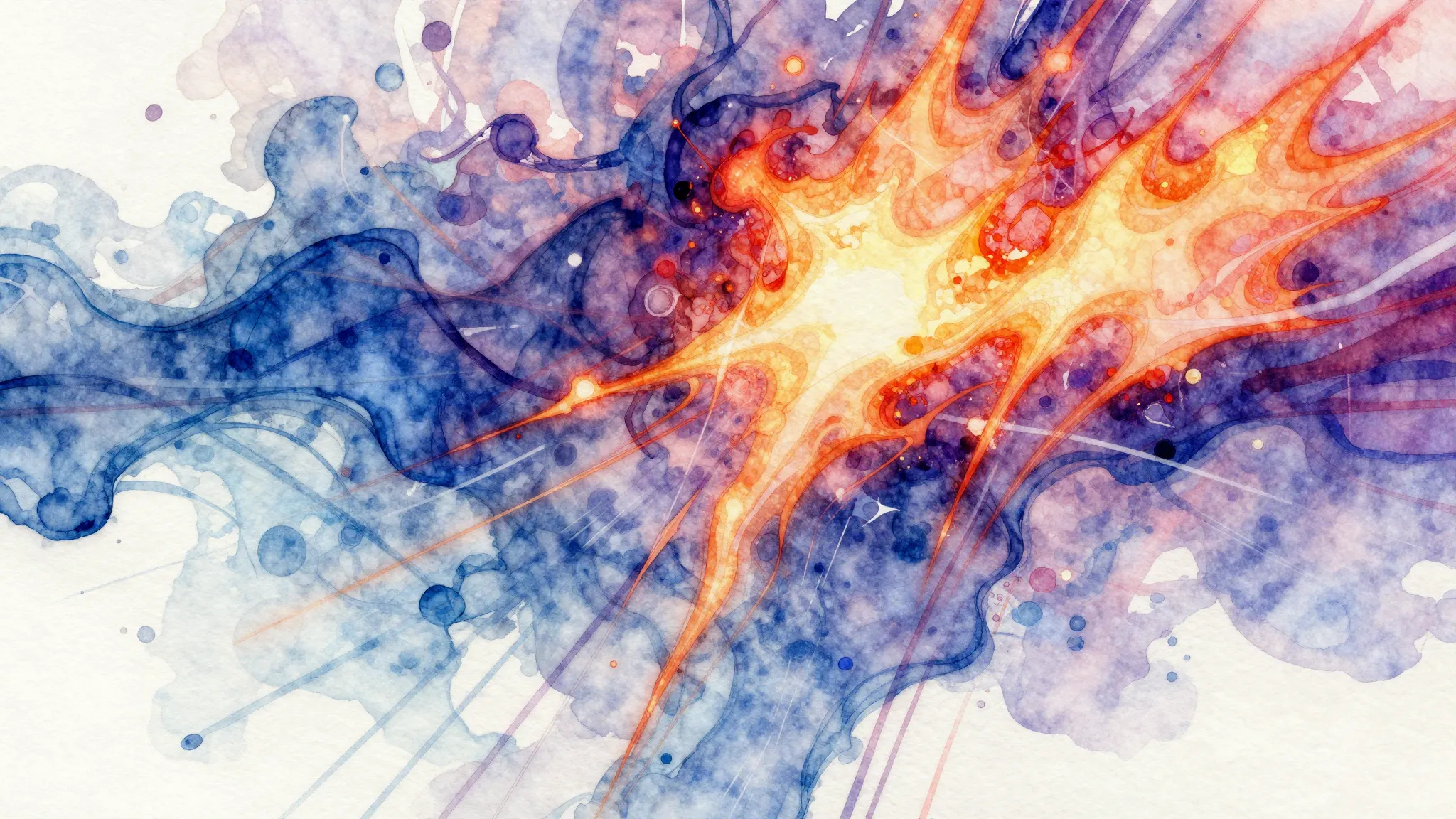 Vibrant watercolor style. Techno album cover: abstract, fier...