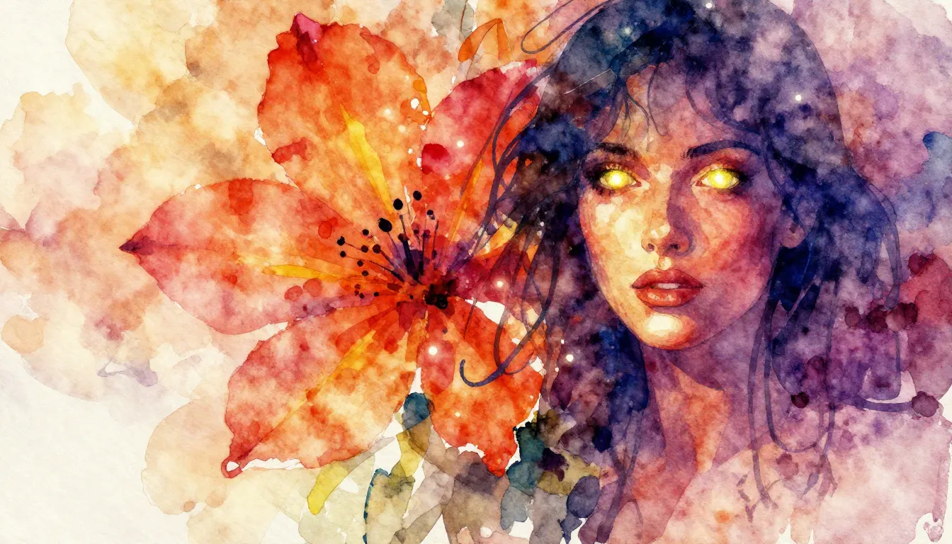 Vibrant watercolor style. Rock album cover: abstract, vibran...