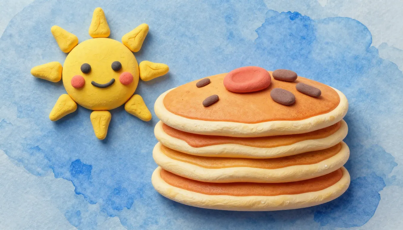 Watercolor style. Bright 3D plasticineography art, a smiling...