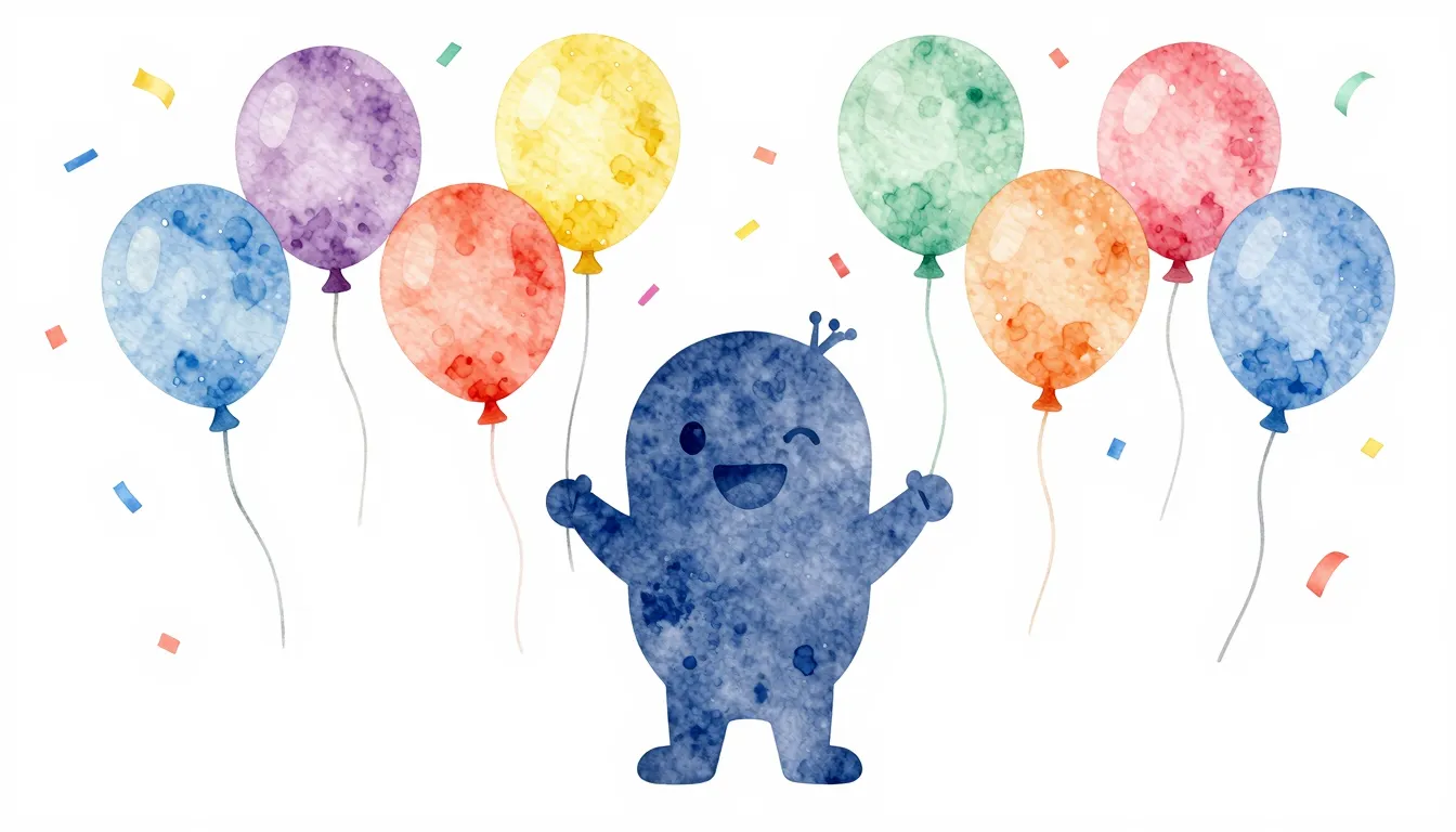 Watercolor style. A bright festive scene with colorful ballo...