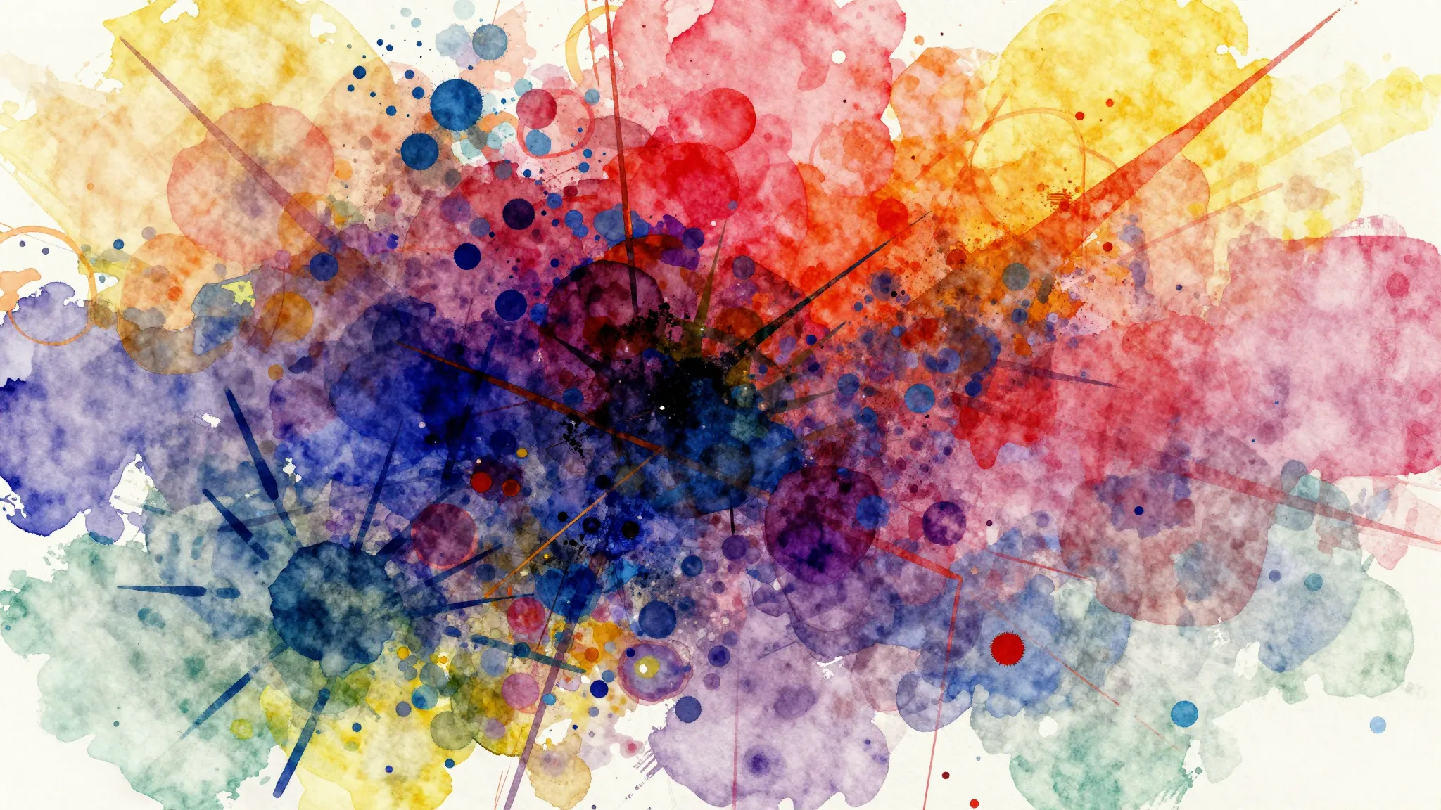 Vibrant watercolor style. Punk album cover, abstract, chaoti...