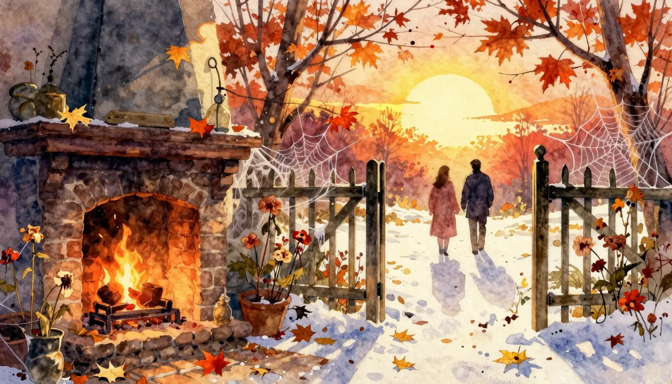 Vibrant watercolor style. Folk song album cover, nostalgic, ...