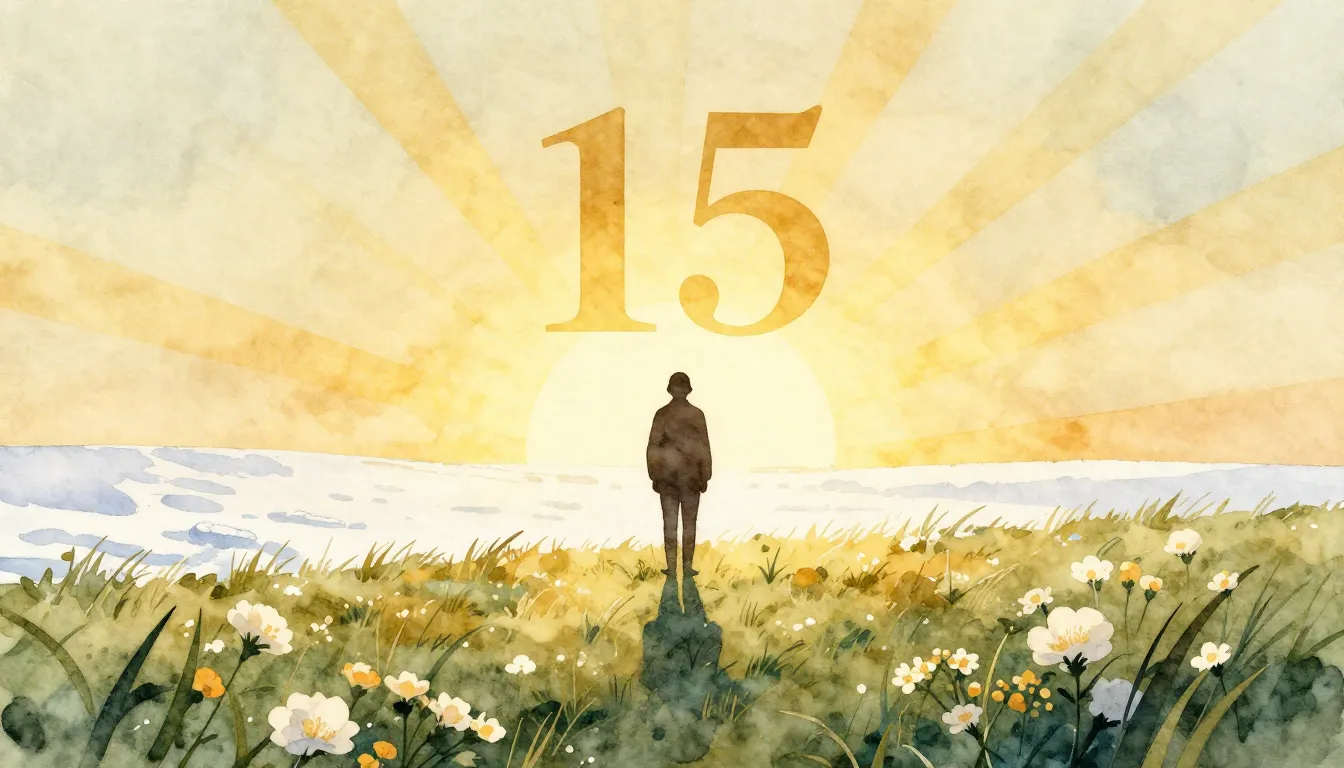 Watercolor style. Silhouette of a figure standing at the bou...