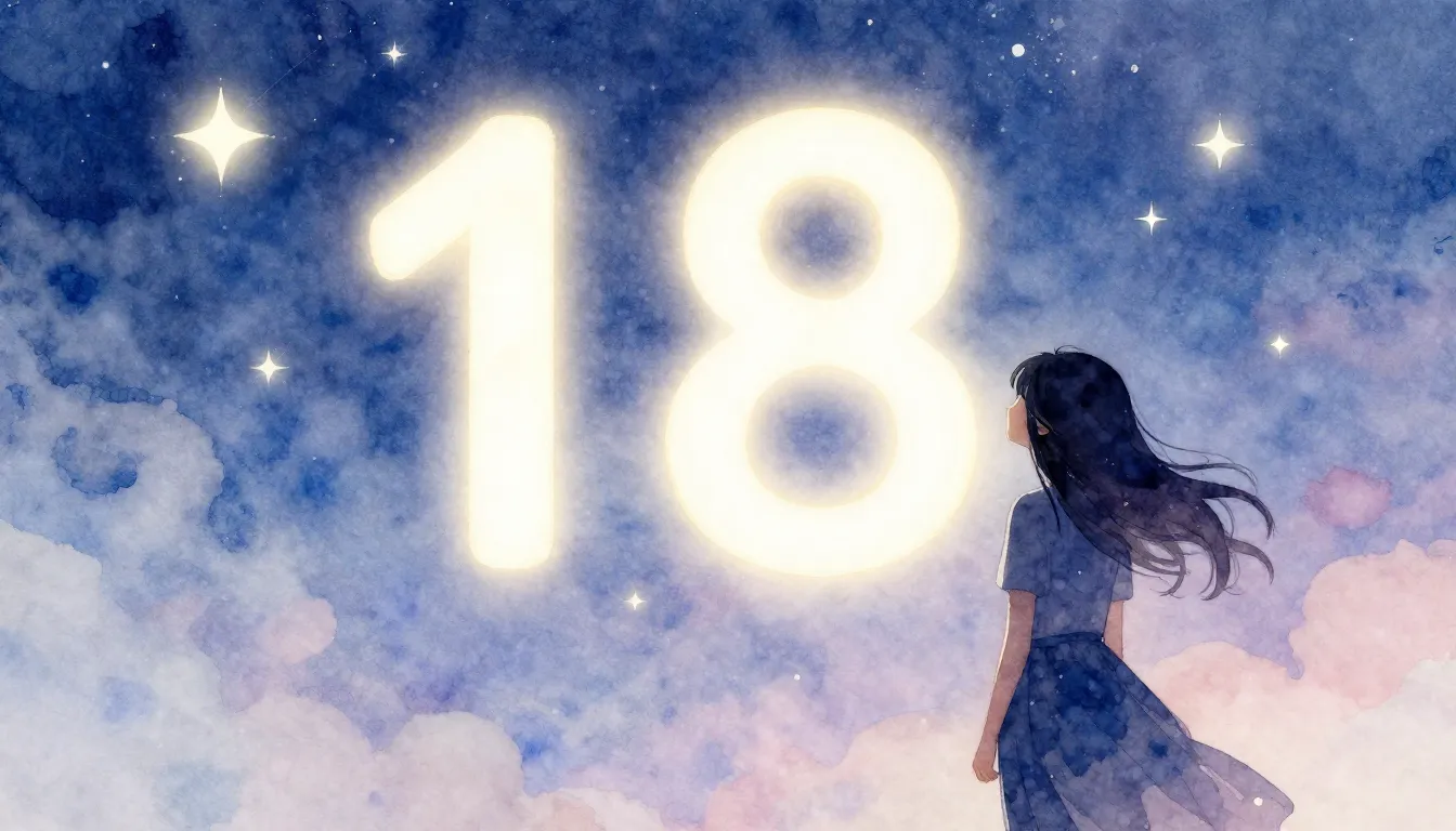 Watercolor style. A stylized silhouette of a girl looking at...