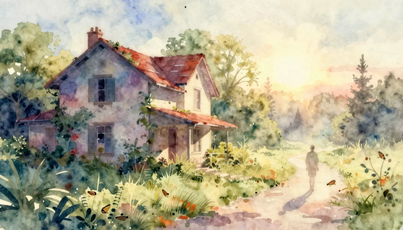 Vibrant watercolor style. A melancholic, ethereal album cove...
