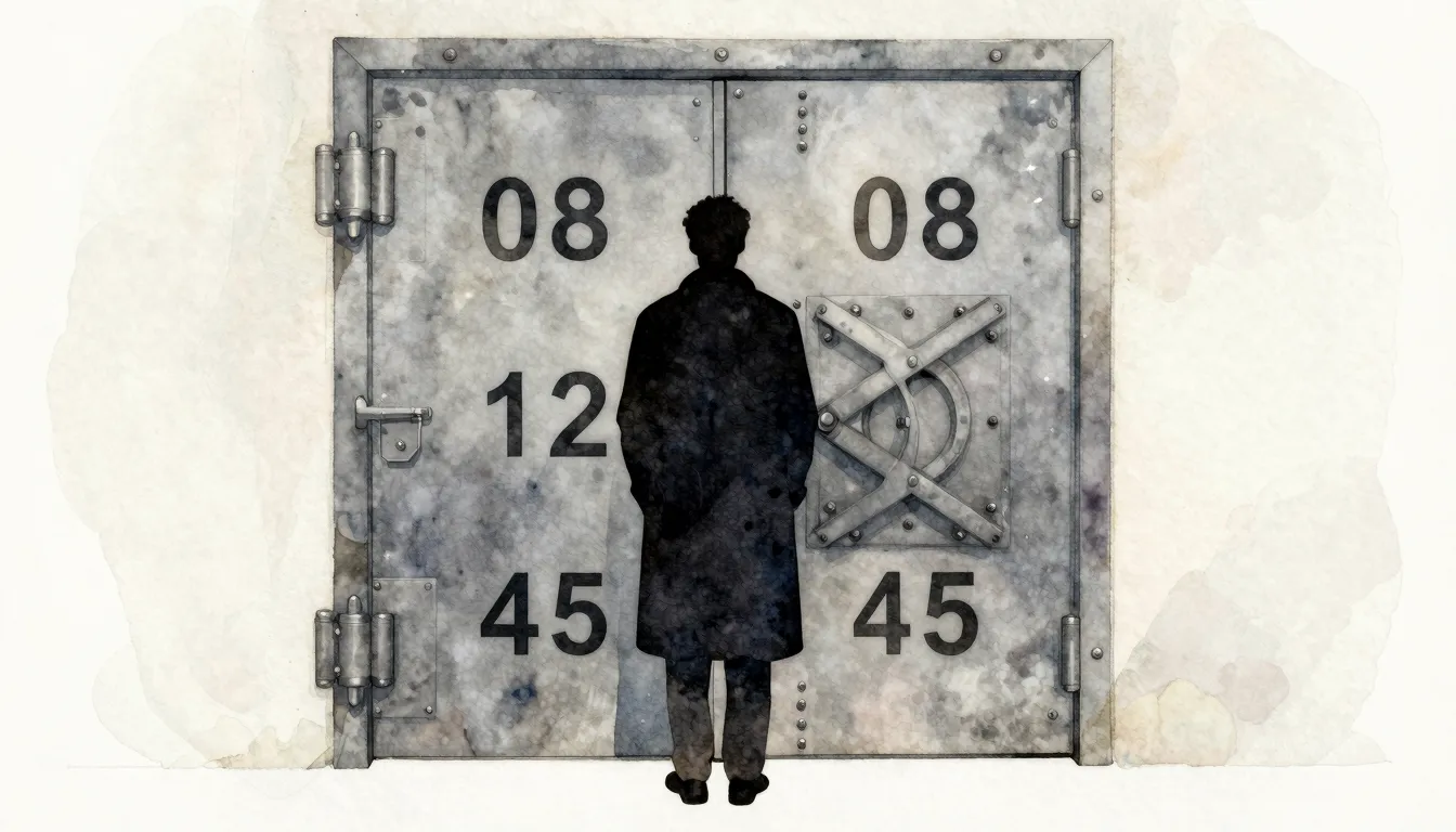 Watercolor style. Silhouette of a person in a long coat stan...