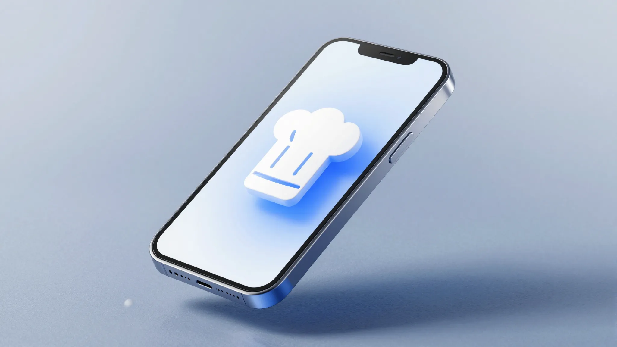 Watercolor style. 3D render of a sleek smartphone floating i...