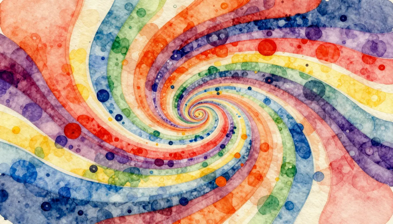 Vibrant watercolor style. Funk album cover, vibrant, abstrac...