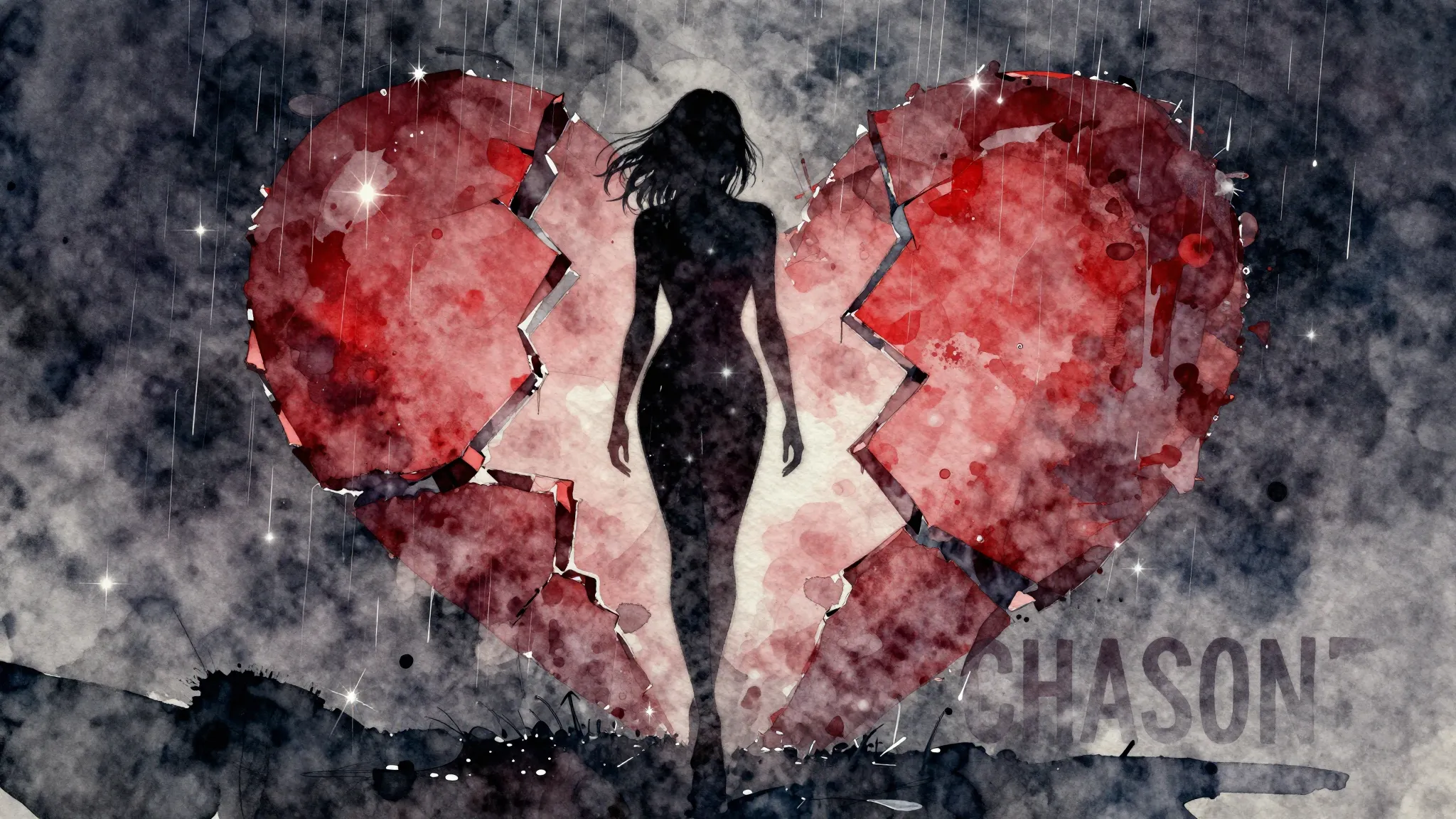 Vibrant watercolor style. Chanson album cover: A strong, ind...