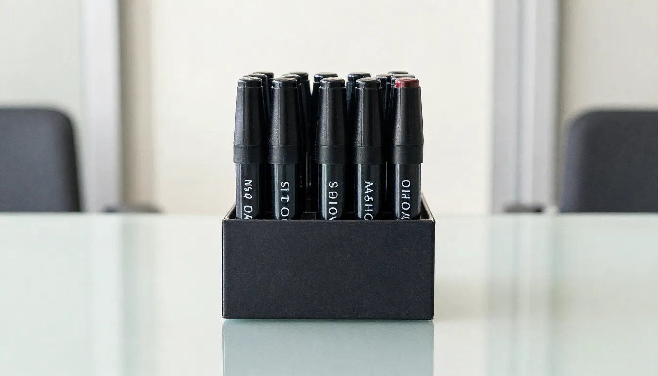 Watercolor style. A minimalist composition of 12 black marke...