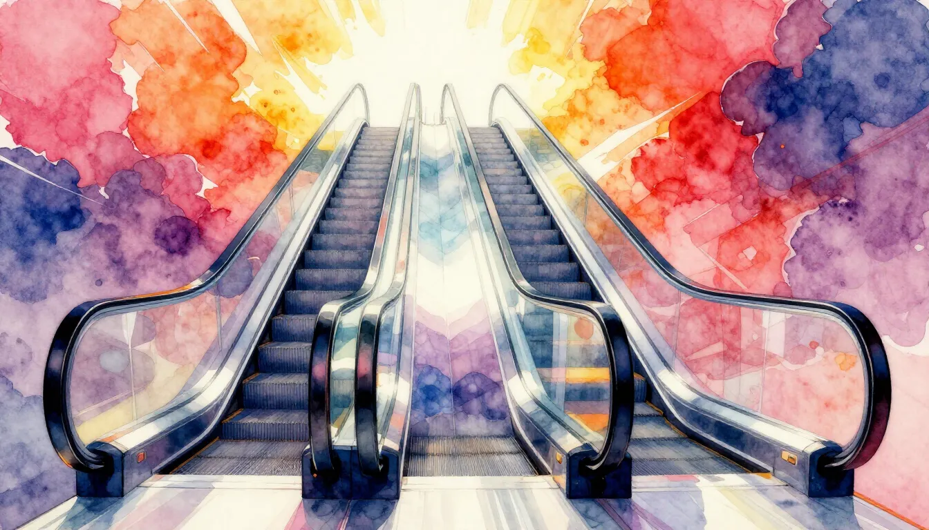 Vibrant watercolor style. Rock opera album cover: powerful, ...