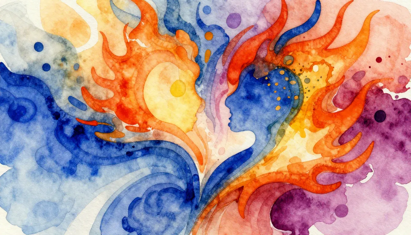 Vibrant watercolor style. Nature's breath, earth's sigh, wat...