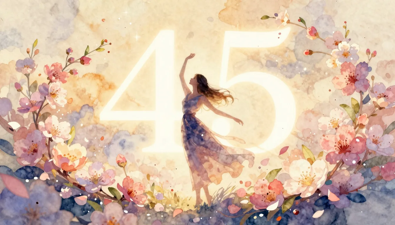 Watercolor style. A graceful silhouette of a woman surrounde...