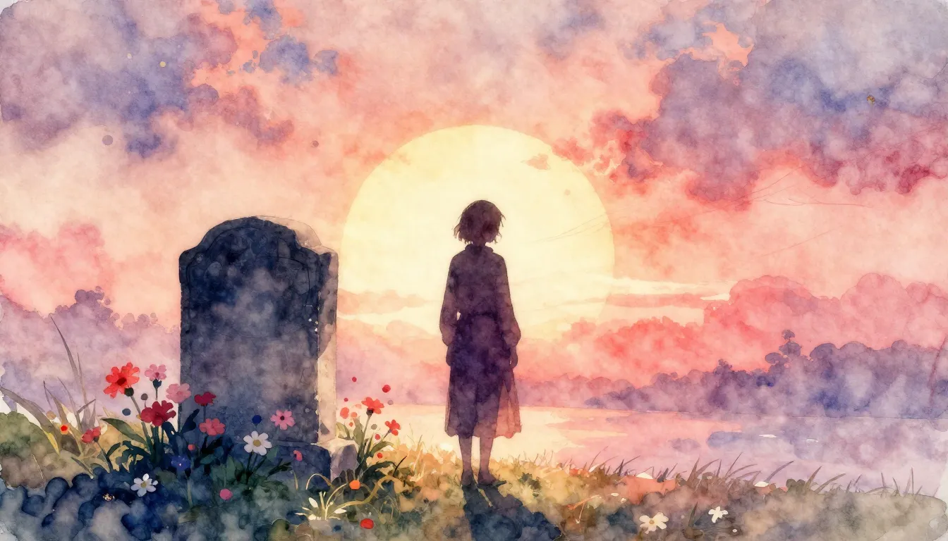 Vibrant watercolor style. Melancholic, romantic, and etherea...