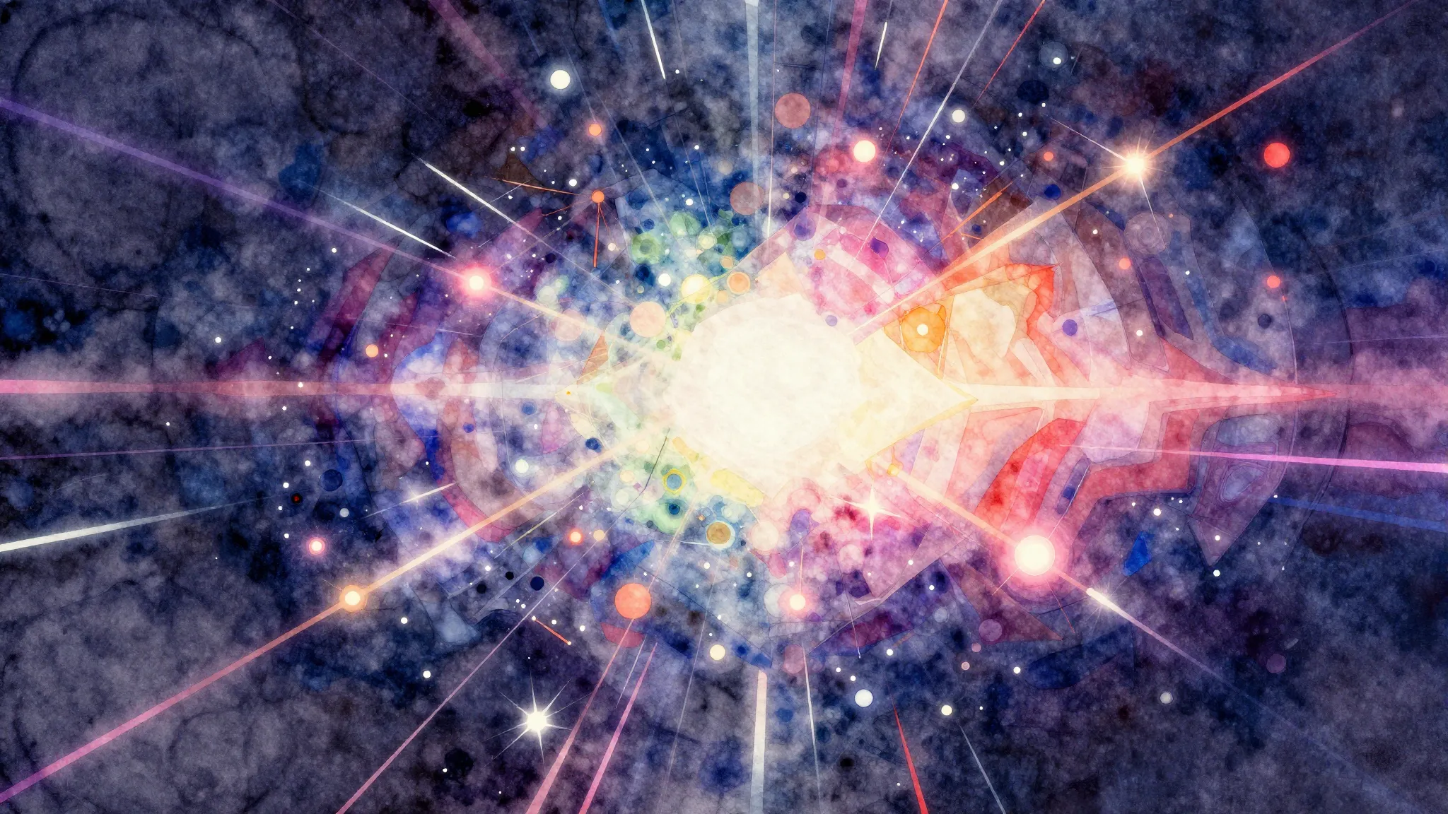 Vibrant watercolor style. Techno album cover, abstract, vibr...