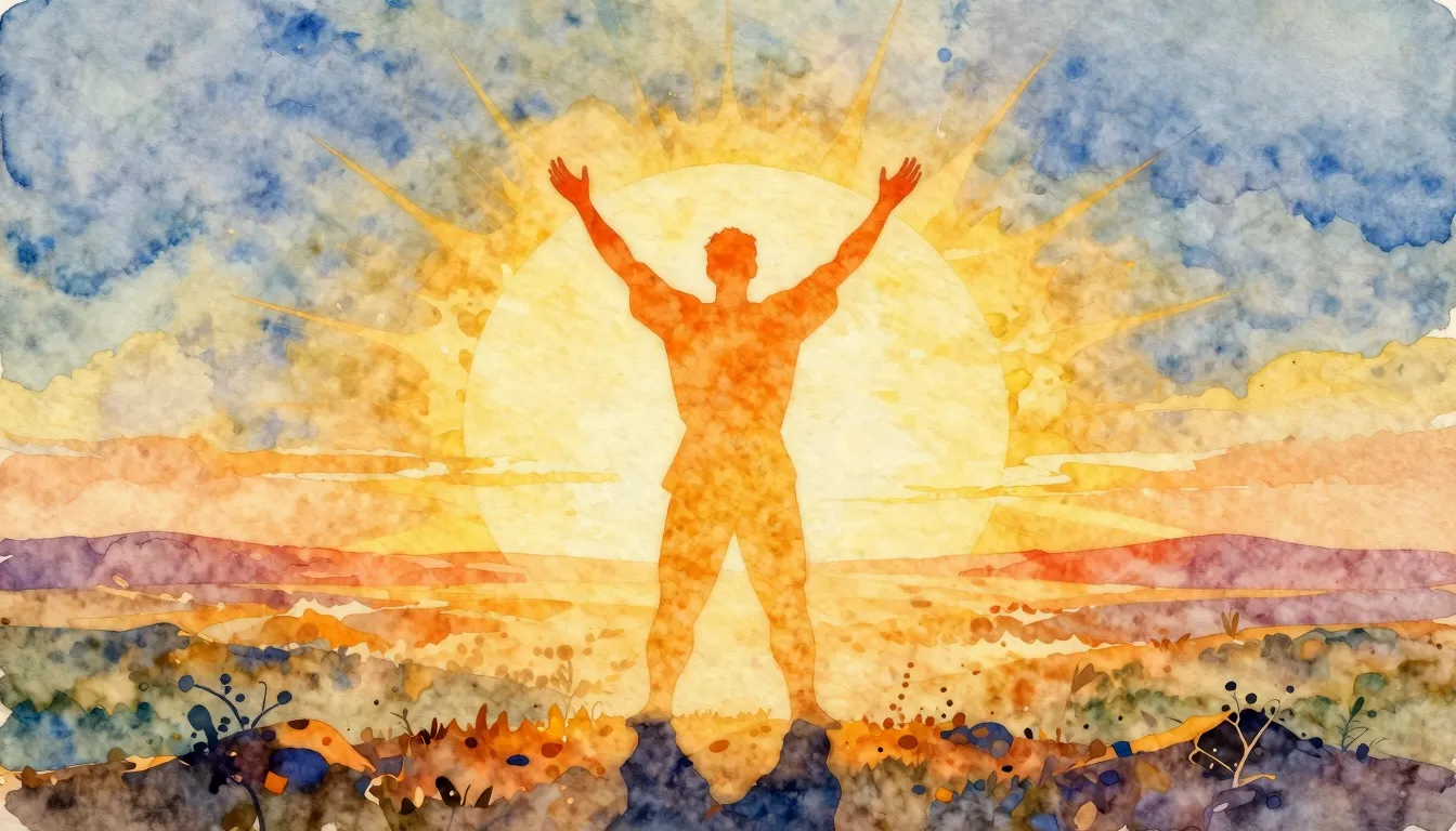 Vibrant watercolor style. Folk album cover: A vibrant, styli...