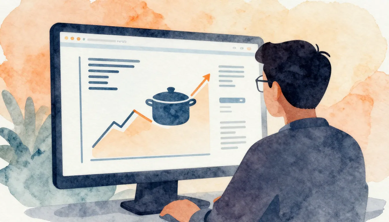 Watercolor style. Stylized silhouette of a person looking at...