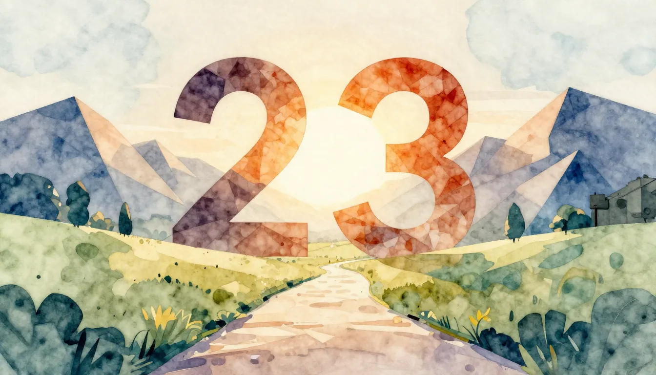 Watercolor style. Stylized landscape with a winding path lea...