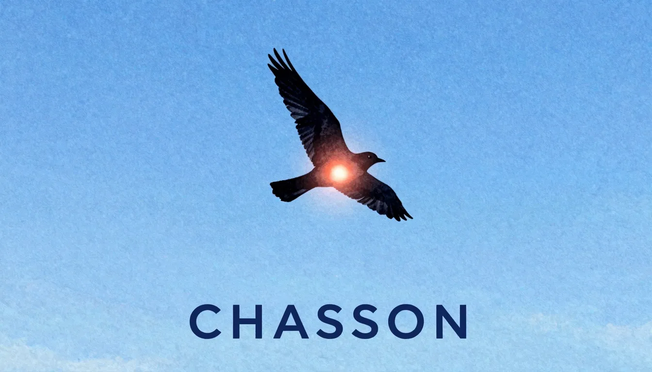 Vibrant watercolor style. Chanson album cover: a lone bird s...
