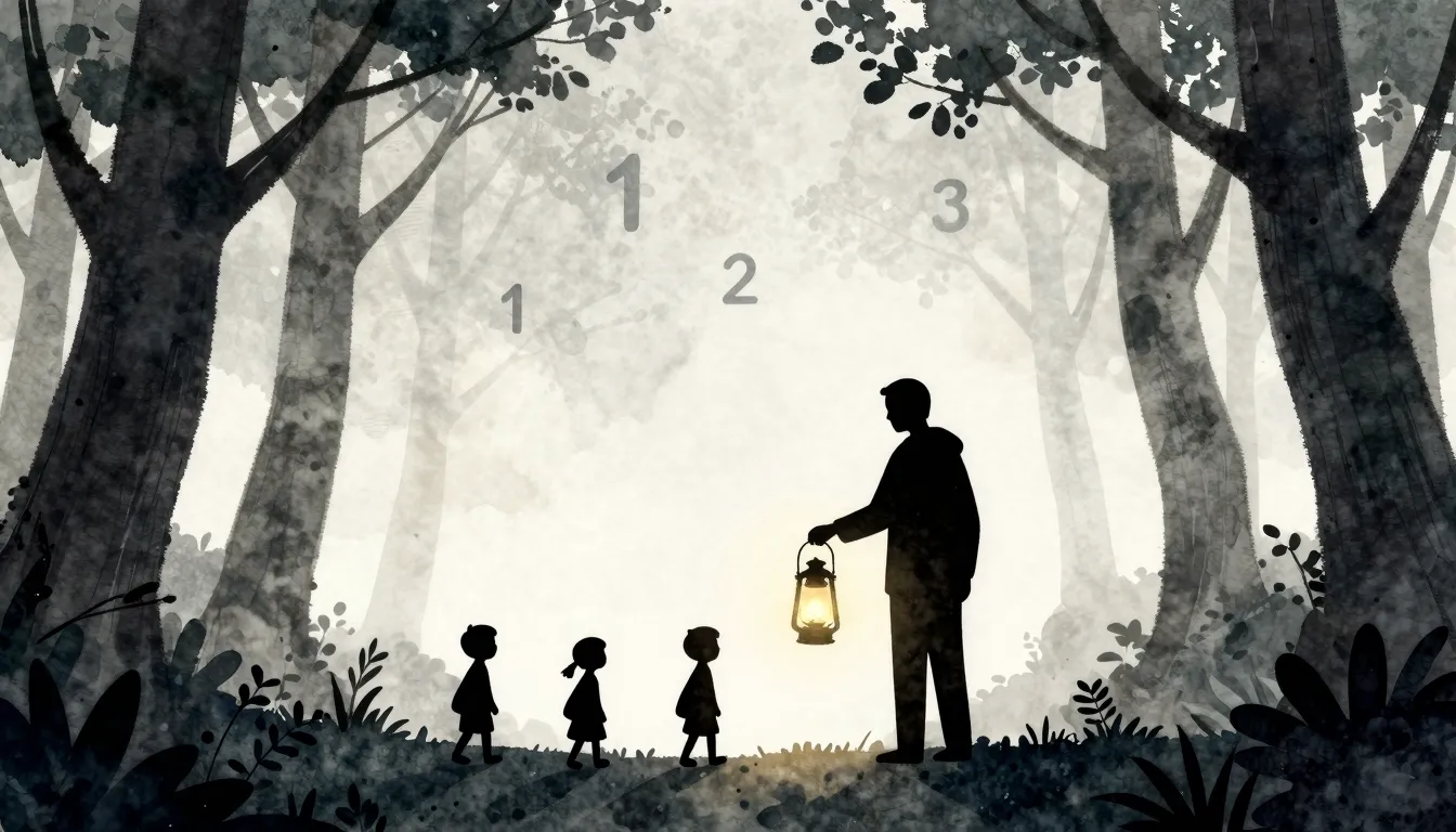 Watercolor style. A silhouette of a mentor figure holding a ...